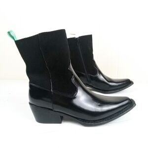 Coconut by Matisse Harriet Western Mid Calf Boots Size 7.5 Black Low Block Heel